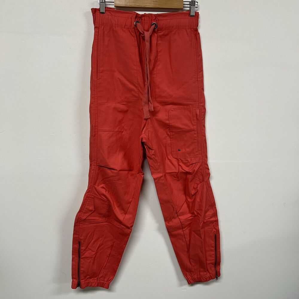 Free People Movement Cargo Pants Womens Size XS Back To The Future Orange Crush